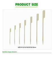 Brochettes en bambou 100% compostables, bâtonnets de barbecue jetables, brochettes en bambou à taille personnalisée
