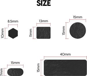 Adesivi per telefoni testurizzati gommati nastro antiscivolo per mouse da gioco con assorbimento del sudore pretagliato - Product Image 6