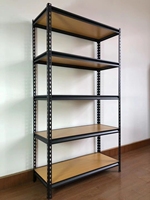 Verstellbares, einfach zu installierendes Industrie-Regal mit 5 Ebenen, Laminat-Lagerregal, kommerzielles Metallwinkelregal, individuell anpassbar
