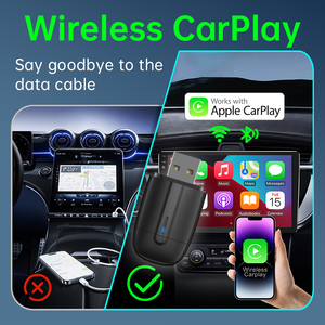 Adaptador Inalámbrico para Auto con Carplay 2 en 1, de Cableado a Inalámbrico, para Android Auto y Carplay OEM - Product Image 4