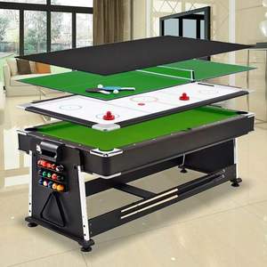 <span class=keywords><strong>Table</strong></span> de Jeu Multifonctionnelle 4-en-1 <span class=keywords><strong>Convertible</strong></span> et Écologique 7ft, <span class=keywords><strong>Table</strong></span> de Billard Légère pour <span class=keywords><strong>Snooker</strong></span>, Repas, Hockey, Utilisation Familiale - Product Image 6