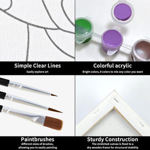 Các cặp vợ chồng sơn bên Bộ dụng cụ trước khi rút ra vải cho người lớn cho sơn và nhâm nhi ngày đêm trò chơi cho các cặp vợ chồng sơn Kit 8x10 cô gái cậu bé - Product Image 5