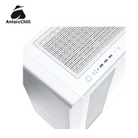 Boîtier d'ordinateur AntarcChill Factory Full Tower, flux d'air élevé, façade en mesh, verre trempé, compatible E-ATX, prêt pour radiateur 360 mm