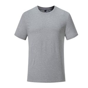 T-shirt en coton pur 180 g/m² de haute qualité avec impression de logo personnalisé, col rond, pour l'été, course à pied, entraînement, séchage rapide, respirant - Product Image 2