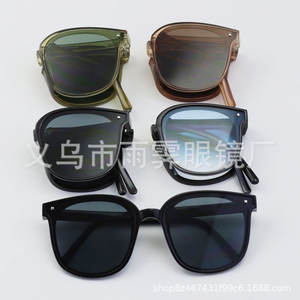 Lunettes de soleil Yiwu Liangxi, monture PC, verres AC, UV385, polarisées, pliables, unisexes, verres teintés verts, type 3, pare-soleil - Product Image 3