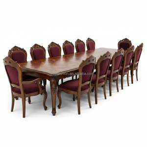 OE-FASHION Antiek Walnoot Massief Houten Tv-meubel Luxe Marqueterie Lade Mediacomputer met Kabelmanagement - Product Image 2