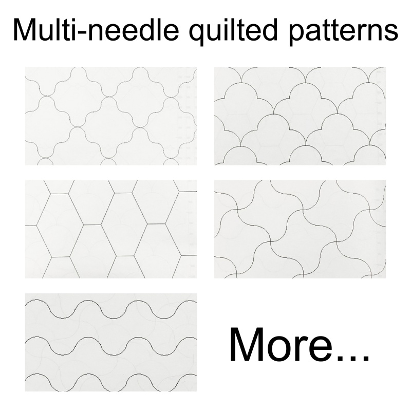 Multi-needle quilted patterns