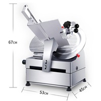 Machine à découper la viande de comptoir multifonctionnelle commerciale en acier inoxydable avec lame réglable en épaisseur, semi-automatique et entièrement automatique