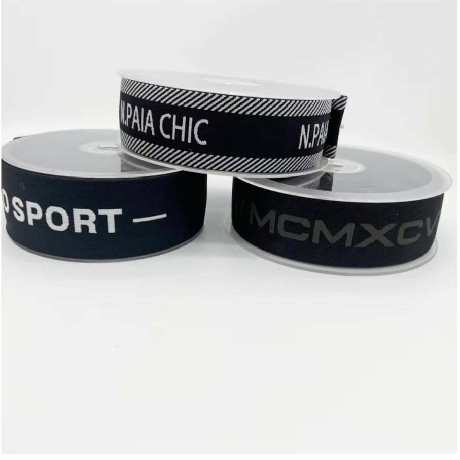 Sofine 2026 Wholesale Custom Elastic Belt Knitted Polyester Nylon Jacquard Pattern Elastic