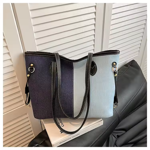Sac fourre-tout de style coréen au design original pour femme, nouvelle collection hiver 2026, fermeture éclair, double bandoulière, grand sac de transport - Product Image 2