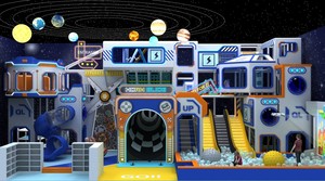 Thiết bị vui chơi trong nhà tương tác với khu vui chơi mềm mại, cầu trượt trẻ em, bể bóng cho nhà ở, trung tâm thương mại - Product Image 2