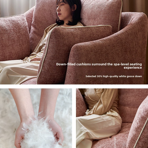 Canapé simple moderne minimaliste rembourré en duvet, tissu amovible et lavable, <span class=keywords><strong>fauteuil</strong></span> lounge à assise profonde - Product Image 4