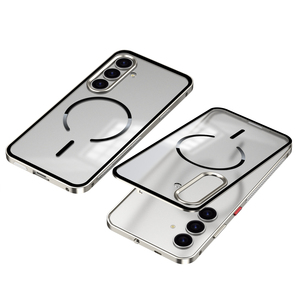 Étui antichoc transparent-mat avec pare-chocs métallique magnétique élastique à clipser, design sportif pour S26 Ultra/S26/S25/A35/A57 - Product Image 4