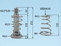 Vis de ventilateur de processeur LeGood Phillips M2.5 à tête plate avec ressort, en acier au carbone nickelé, métriques, en acier inoxydable CLASSE 4