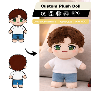 Nouvelle poupée en peluche personnalisée avec des designs personnalisés, taille sur mesure avec divers costumes pour les fans d'artistes, service d'échantillonnage rapide pour peluches personnalisées - Product Image 1