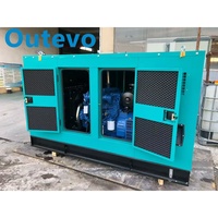Groupe électrogène diesel super silencieux sur remorque mobile avec ATS pour chantier de construction, générateur de secours portable