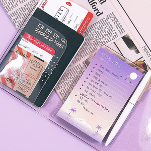 Japanese and Korean minimalist passport holder, travel document cover, colorful transparent passport <b>clip</b>, ticket holder - Product Image 3