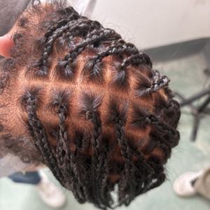 Perruques Lace Frontale Complète Tressées Box Braids 100% Cheveux Humains Vierge Remy Brésiliens Alignés Cuticule HD Lace Complète Nœuds Petits Décolorés Ultra Naturels - Product Image 3