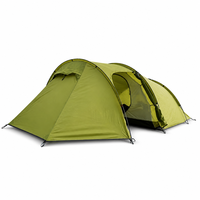 Tente de glamping familiale pour 3-4 personnes avec auvent avant extensible, une chambre, un salon, grande tente tunnel d'extérieur