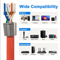 Alliage de zinc STP blindé sans outil mâle terminaison de champ Cat6a Cat7 connecteur RJ45 sans outil prise modulaire sans outil