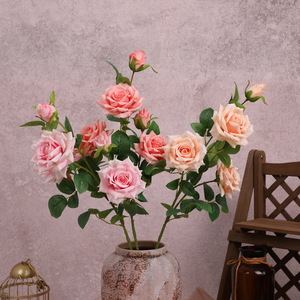 Roses artificielles en soie de luxe léger, style scandinave, pivoines diamantées, faites à la main, toucher naturel, longue durée (3-5 ans), pour la maison et les mariages - Product Image 5