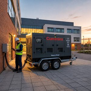 เครื่องกำเนิดไฟฟ้าดีเซล Isuzu Cummins แบบเก็บเสียง 3 เฟส 20kvA 40kvA 60kvA ระบายความร้อนด้วยน้ำ พร้อมระบบ ATS สำรองไฟฟ้า เสียงเบา - Product Image 1