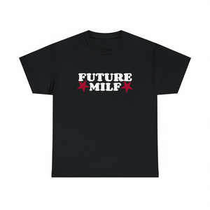 T-shirt Future Milf in cotone nero, divertente maglietta con meme, regalo ironico e sarcastico - Product Image 3