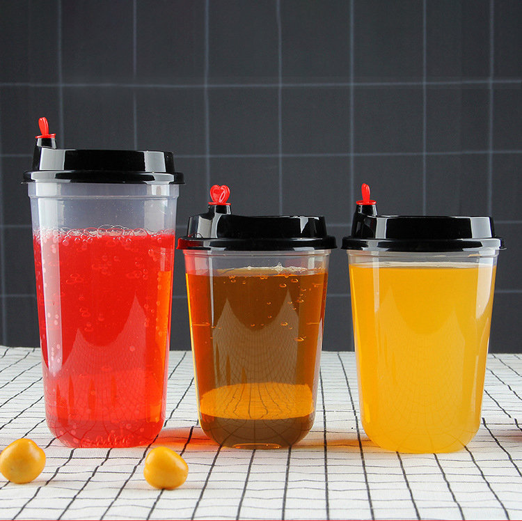 Заводская распродажа, полипропиленовая жесткая прозрачная чашка для горячих и холодных напитков, u-образная чашка для пузырьков и чая