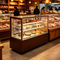 Vitrine réfrigérée écologique pour buffet et gâteaux, idéale pour les cafés d'hôtel