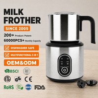 Mousseur à lait électrique automatique 220V en acier inoxydable et chauffe-lait pour chocolat chaud, cappuccino, latte – Vente en gros pour la cuisine
