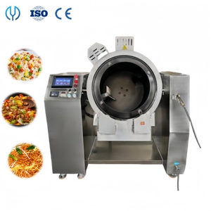 Machine à sauter automatique intelligente, cuisinière à gaz commerciale rotative, <span class=keywords><strong>robot</strong></span> pour faire cuire le riz frit - Product Image 1