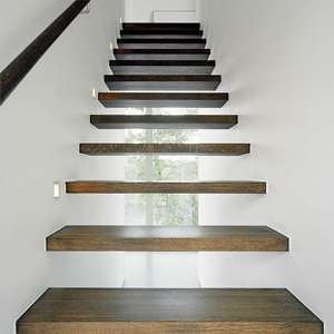 DBM <span class=keywords><strong>Barniz</strong></span> transparente Escalera de peldaño de <span class=keywords><strong>madera</strong></span> <span class=keywords><strong>Escaleras</strong></span> rectas flotantes Diseños de <span class=keywords><strong>escaleras</strong></span> interiores personalizados - Product Image 4