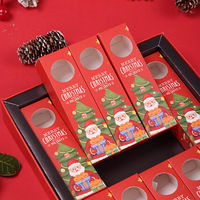 Produits de décoration de Noël colorés en relief, bonbons, 10 sucettes, chocolat, boîte cadeau pour la fête de Noël