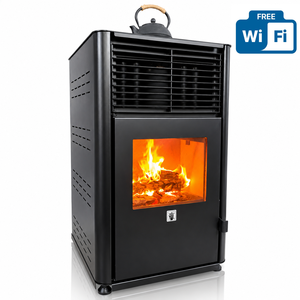 Estufa Inteligente <span class=keywords><strong>de</strong></span> Doble Combustible con Control WiFi 2026 - Chimenea <span class=keywords><strong>de</strong></span> Calefacción Interior para Leña y <span class=keywords><strong>Pellets</strong></span> con Control por Aplicación - Product Image 4