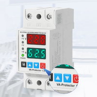 Protecteur de surtension et de sous-tension réglable 2P 220V 40A 63A, relais de protection de tension à montage sur rail DIN