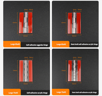 Wugeon Excellent DIY Handmade Transparent Polished Flat Washer Self-Adhesive Hinge Punch-Free Velcro Folding Fastener Acrylic