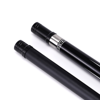 Stik Biliar Black Tech GlassFiber Shaft dengan Gagang Kulit, 1/2 Split, Kualitas Tinggi, American Nine Ball Billard Snooker 10.5mm/11.5mm/12.5mm