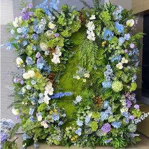 P19 Nouveau design Mur de plantes vertes de jardin vertical Mur de gazon artificiel en plastique truqué Haie de gazon artificiel Panneau de plantes murales artificielles - Product Image 1