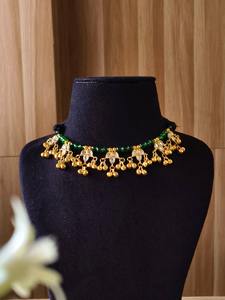 Conjunto de collar tradicional de alta calidad con pendientes largos de latón, joyería de estilo étnico para bodas y fiestas, producto hecho a mano al por mayor. - Product Image 3