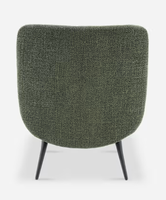 Fauteuil moderne en tissu vert pin français Chaise de loisirs convertible durable Pieds en métal pour le salon