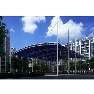 Cubierta de Acero para Exteriores con Estructura Espacial, Techo de PVDF y PVC, Carpa Arqueada para Entrenamiento de Tenis, Domo para Padel, Techo para Pistas de Pádel, para Pistas Deportivas Multiusos Interiores - Product Image 5