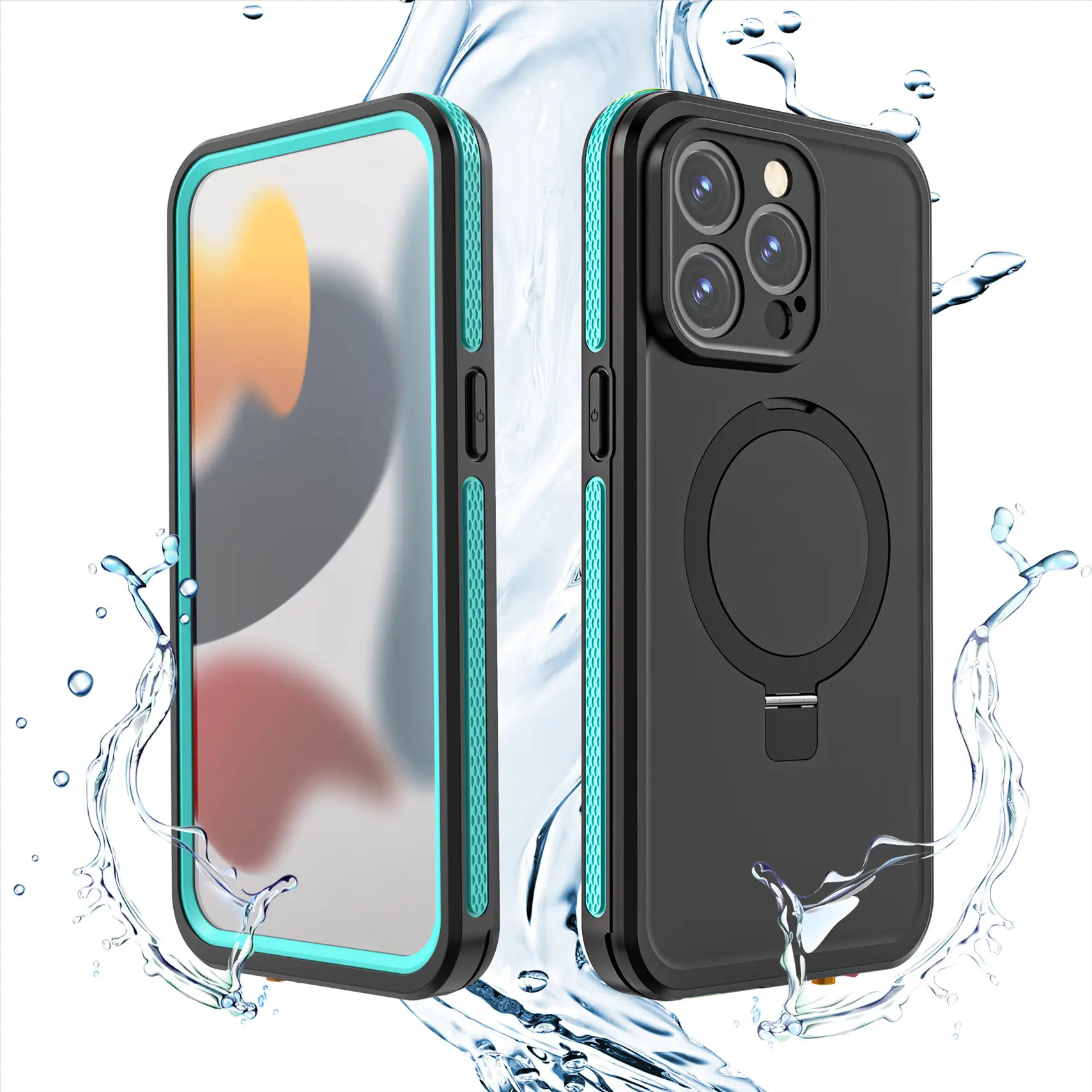 Nuovo design all'ingrosso della fabbrica accurata posizione del foro IP68 impermeabile resistente e robusto antiscivolo Anti impronta digitale per iPhone15