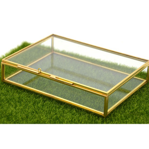 Boîtes photo personnalisées or verre cuivre mariage personnalisé présentation stockage souvenir usb 4x6 <span class=keywords><strong>10x15</strong></span> photo - Product Image 5