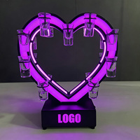Support de verres à shot en plastique LED rechargeable à 18 trous, présentoir de bar pour discothèque et service