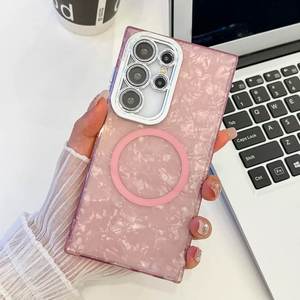 <span class=keywords><strong>Coque</strong></span> de téléphone magnétique électroplaquée TPU+IMD style Ins compatible pour A17/A16/S24 Ultra/S23/S25 – Meilleure vente - Product Image 3