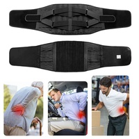 Ceinture de soutien lombaire respirante noire antidérapante à 16 trous en maille pour soulager les douleurs lombaires et la sciatique au quotidien