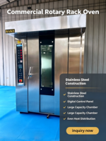 Four rotatif électrique à gaz et diesel pour boulangerie industrielle, pour la cuisson du pain et des gâteaux
