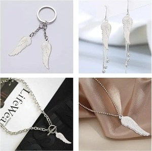 <span class=keywords><strong>จ</strong></span>ี้สแตนเลสลายปีกนางฟ้ารูเล็กสำหรับทำสร้อยคอ สร้อยข้อมือ เครื่องประดับสำหรับผู้หญิง - Product Image 6