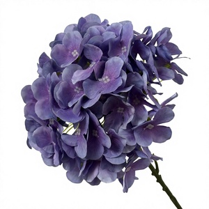 Hortensias de Seda Púrpura Oscuro Hechas a Mano, Flores Artificiales Grandes para Bodas, Fiestas, Graduaciones, Decoración del Hogar - Product Image 2