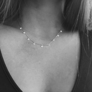 Collar de Plata de Ley S925 ROXI Gold, Collar de Clavícula con Diamantes Apilados de Lujo, Collar de Plata para Mujer - Product Image 5